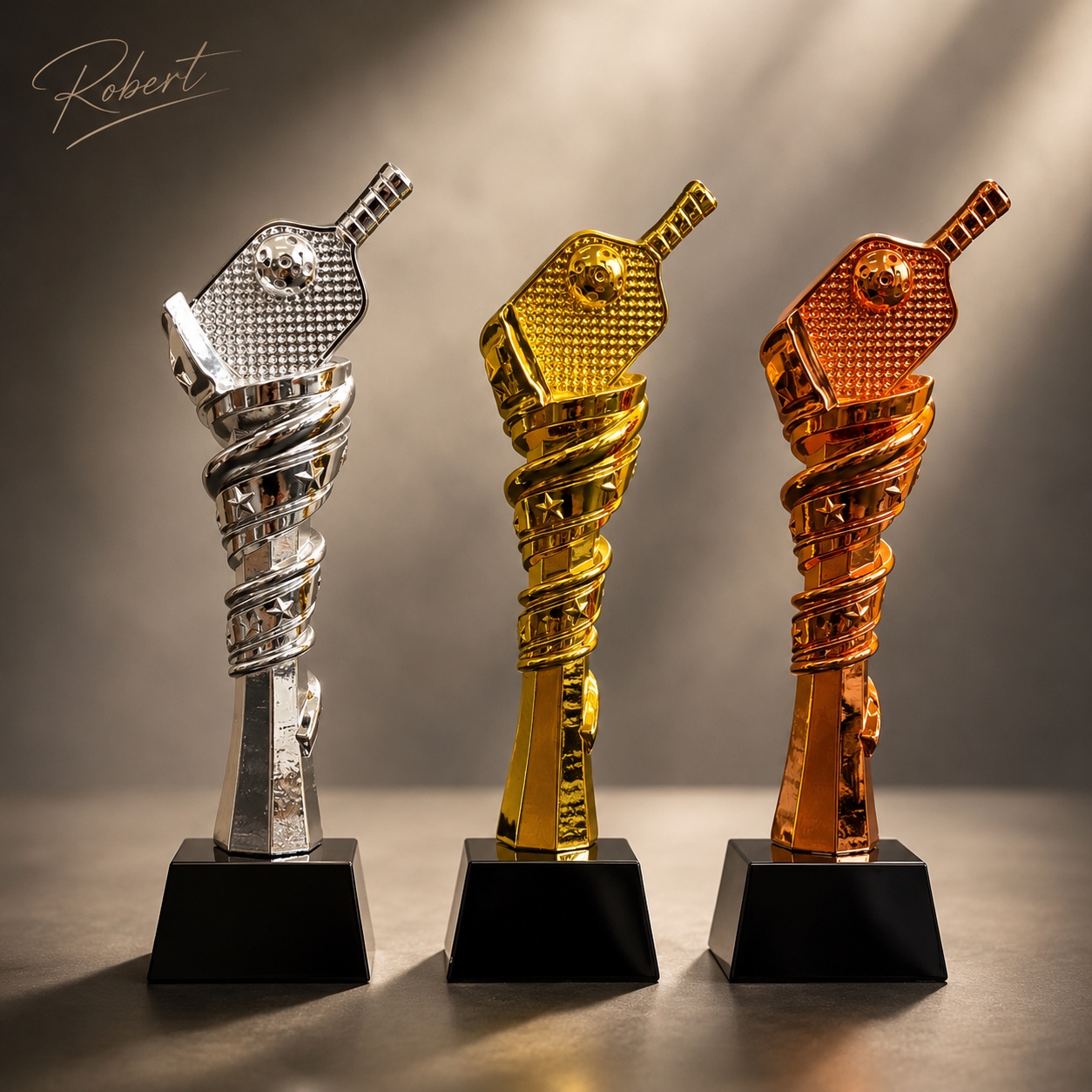 Bộ cúp Pickleball kim loại Robert